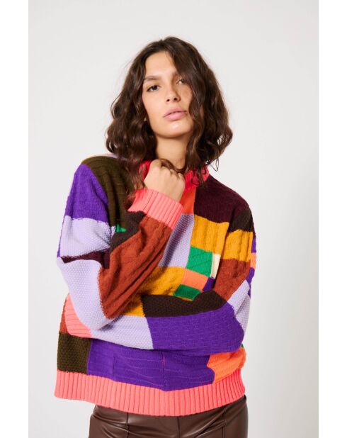 Pull Champi Patch multicolore