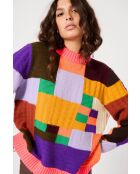 Pull Champi Patch multicolore