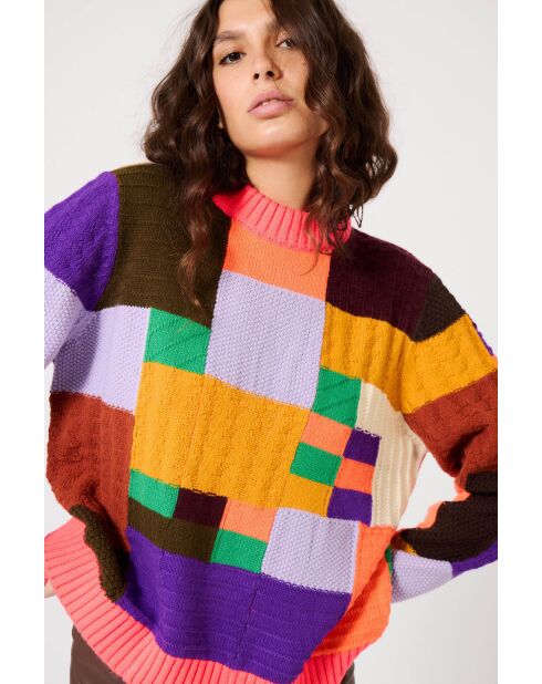 Pull Champi Patch multicolore