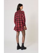 Robe Winter Baptême tartan rouge/noir