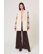 Manteau en Fausse Fourrure Indie multicolore