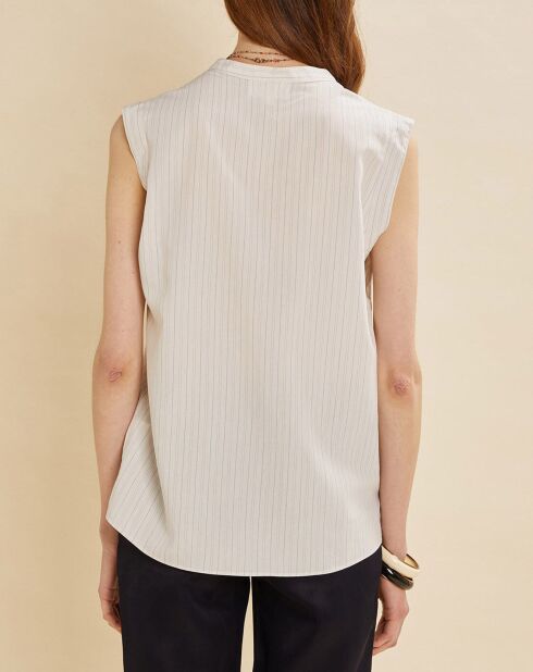 Gestreepte blouse Bastia ecru