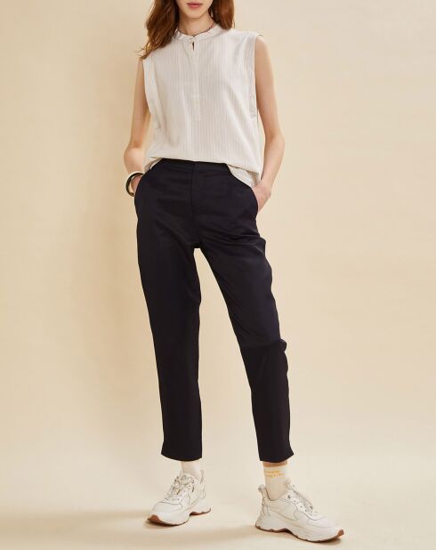 Gestreepte blouse Bastia ecru