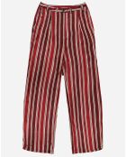 Pantalon Poitiers rayé rouge