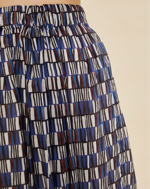 Jupe Jasper imprimée bleue