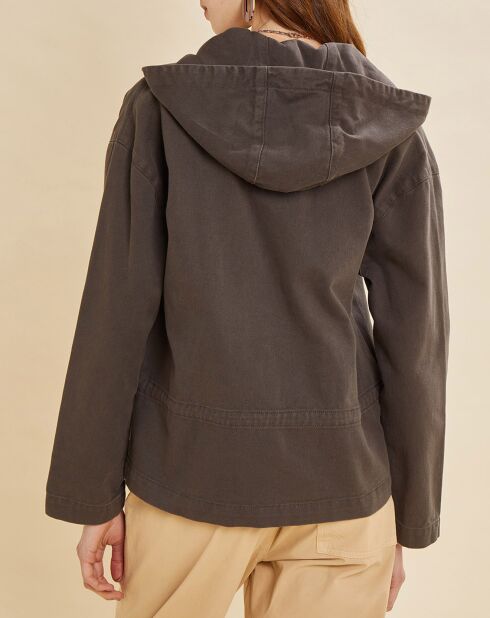 Giacca con cappuccio Brava antracite