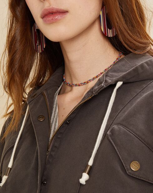 Giacca con cappuccio Brava antracite