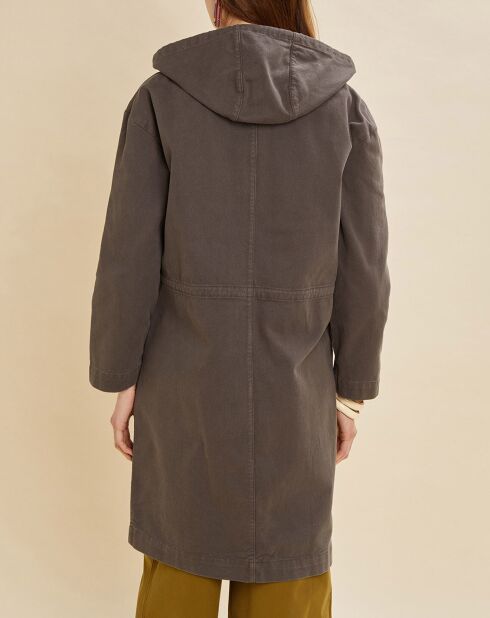 Parka légère en Toile de coton Vavin gris charbon