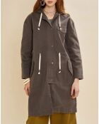 Parka légère en Toile de coton Vavin gris charbon