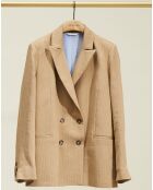 Veste en Lin mélangé Vienne rayée beige