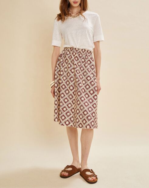 Jupe Jura imprimée brun/écru