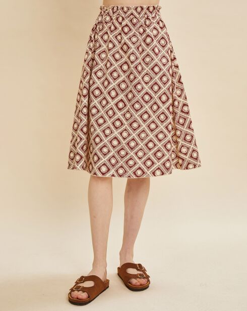 Jupe Jura imprimée brun/écru