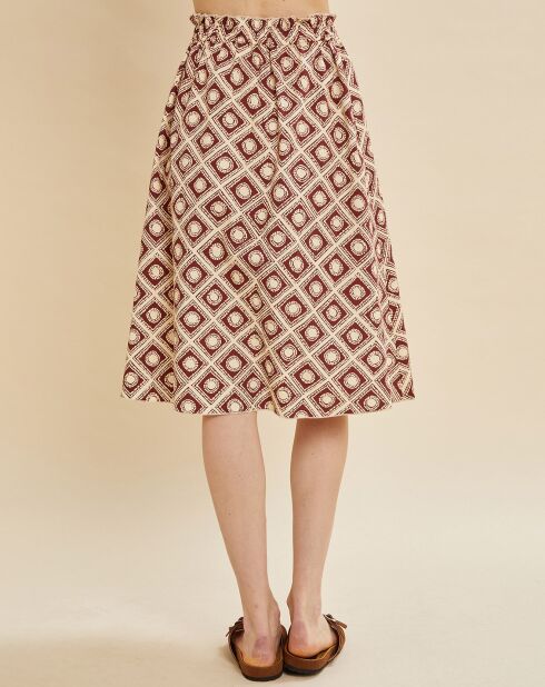 Jupe Jura imprimée brun/écru