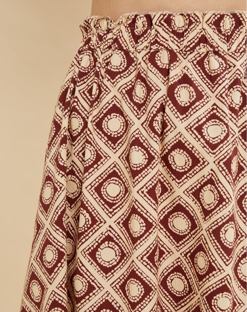 Jupe Jura imprimée brun/écru