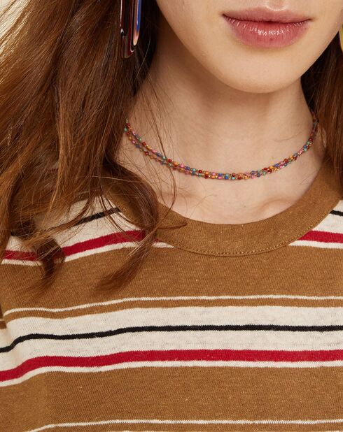 T-Shirt en Lin & Coton Fanny camel