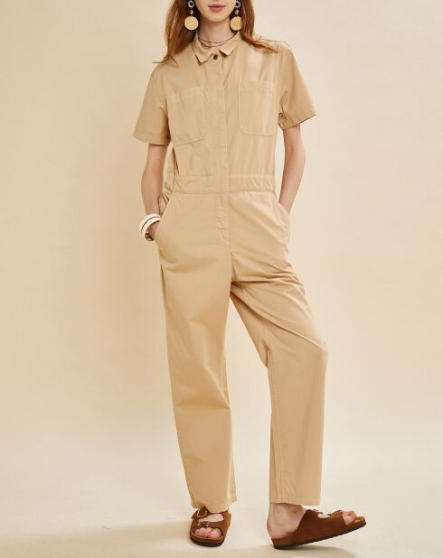 Beige jumpsuit Leo