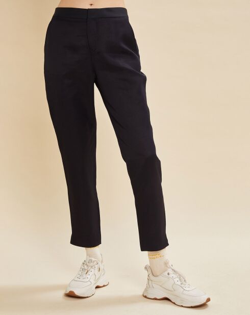 Pantalon en Lin mélangé Pol bleu marine