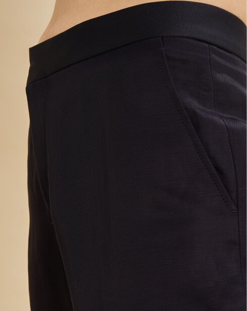 Pantalon en Lin mélangé Pol bleu marine