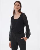 ENIKO schwarze Strickbluse