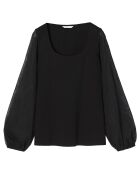 ENIKO schwarze Strickbluse