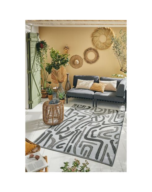 Tapis extérieur Capri 1741 noir - 150x220  cm