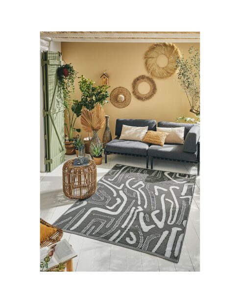 Tapis extérieur Capri 1741 noir - 150x220  cm