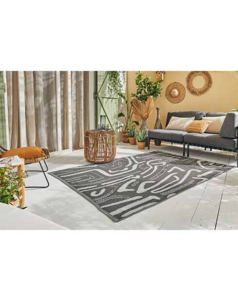 Tapis extérieur Capri 1741 noir - 150x220  cm