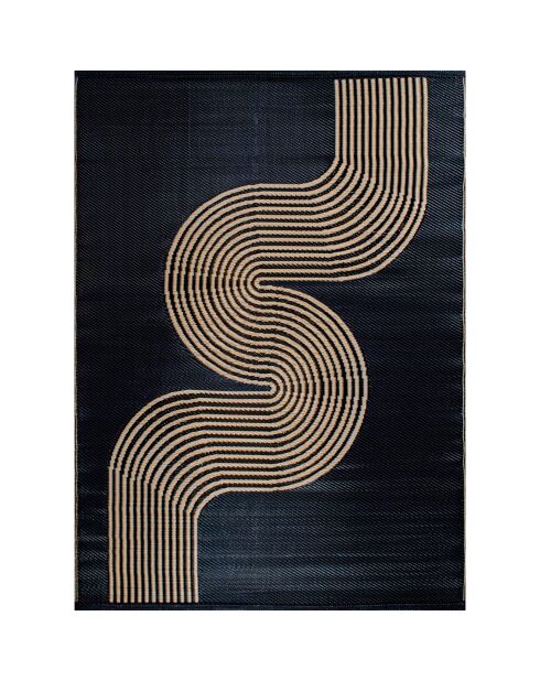 Tapis extérieur Capri 1743 noir  - 120x160  cm