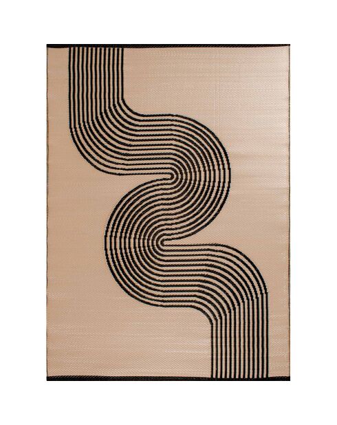 Tapis extérieur Capri 1743 noir  - 120x160  cm