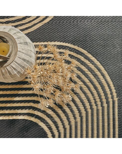 Tapis extérieur Capri 1743 noir  - 120x160  cm
