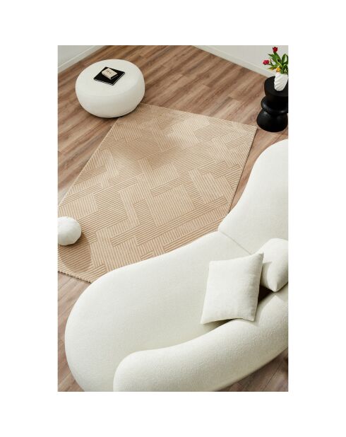 Tapis Bianca 160 beige - 160x160 cm