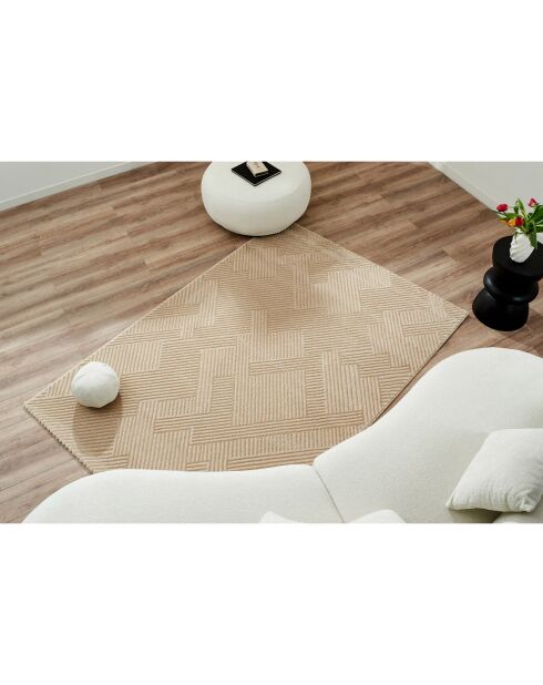 Tapis Bianca 160 beige - 160x160 cm