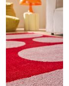 Tapis GROOVY 381 rouge - 80x140  cm