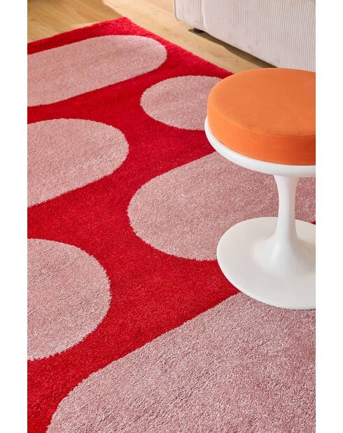 Tapis GROOVY 381 rouge - 80x140  cm