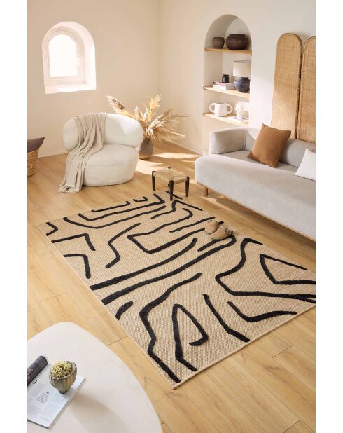 Tapis Palma 9490 noir - 160x230 cm