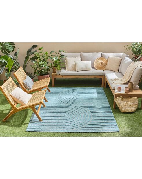 Tapis intérieur/extérieur Santorini 986 turquoise  - 80x300 cm