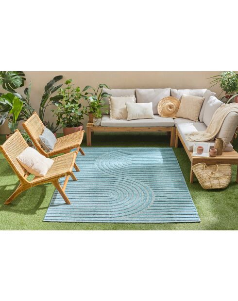 Tapis intérieur/extérieur Santorini 986 turquoise  - 80x300 cm