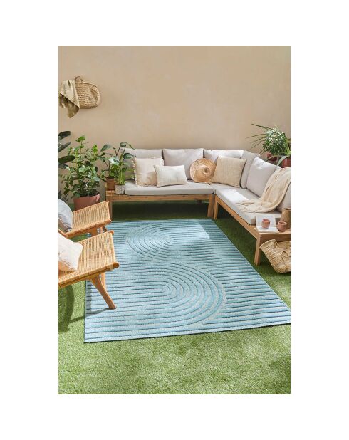 Tapis intérieur/extérieur Santorini 986 turquoise  - 80x300 cm