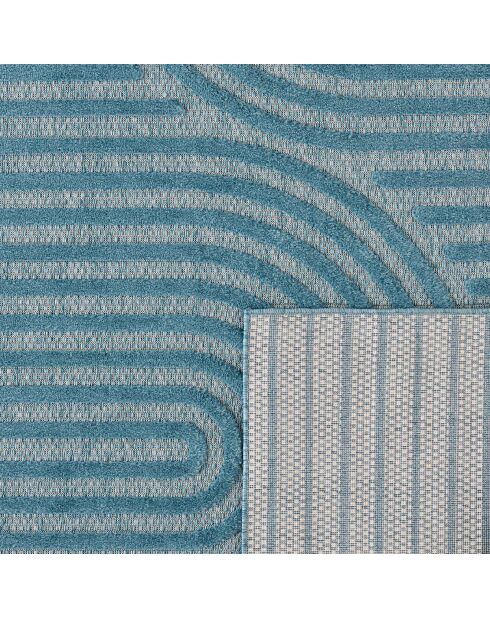 Tapis intérieur/extérieur Santorini 986 turquoise  - 80x300 cm