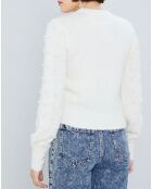 Pull en Mohair & Laine mélangés Bijou crème