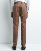 Pantalon extraslim 100% Laine Bouda marron glacé