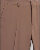 Pantalon extraslim 100% Laine Bouda marron glacé