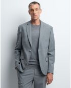 Veste slim Bstrip rayée gris clair