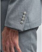 Veste slim Bstrip rayée gris clair