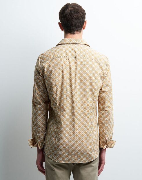 Chemise slim Cfarfala jaune moutarde