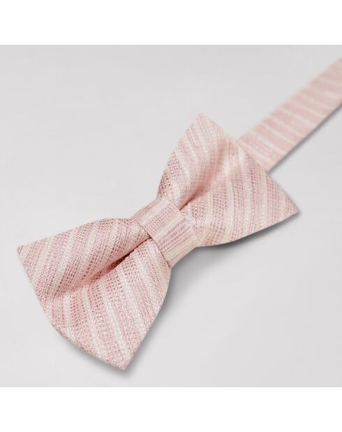 Noeud Papillon Saptisse imprimé rose