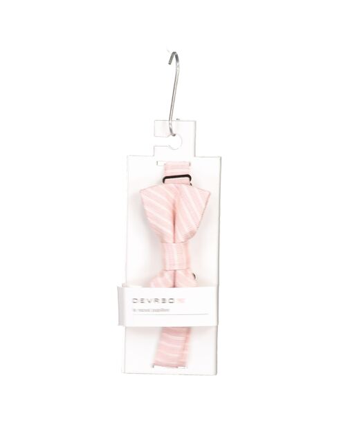 Noeud Papillon Saptisse imprimé rose