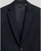 Veste de costume slim Bnoel faux-uni noire