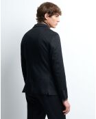 Veste de costume slim Bnoel faux-uni noire