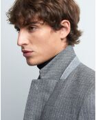 Veste slim Braye rayée gris artique